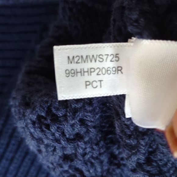 Marc New York Andrew Marc Navy Blue Knit 3 Button Cardigan Sweater Sz XL - Picture 10 of 10